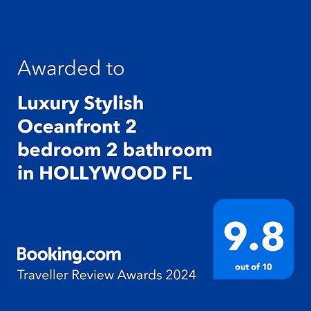 Luxury Stylish Oceanfront 2 Bedroom 2 Bathroom In Hollywood Fl エクステリア 写真